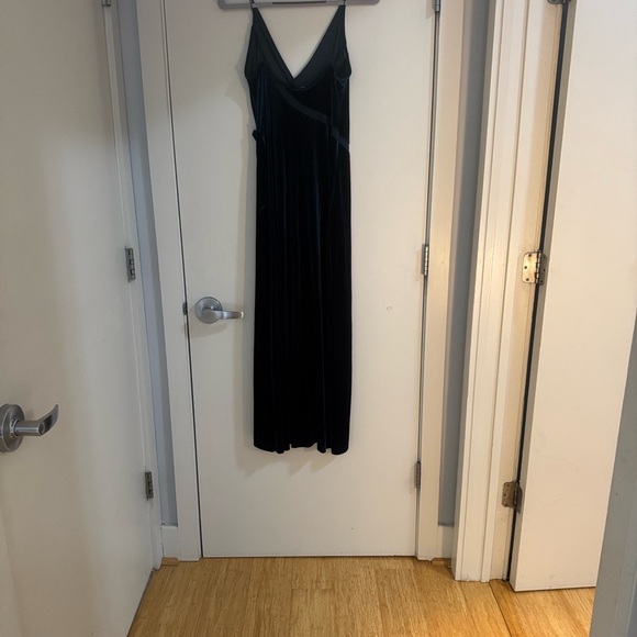 Free People Teal Velvet Maxi Dress - Picture 4 of 5